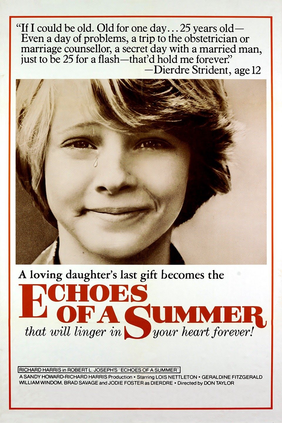 Echoes of a Summer Dvd (1976)